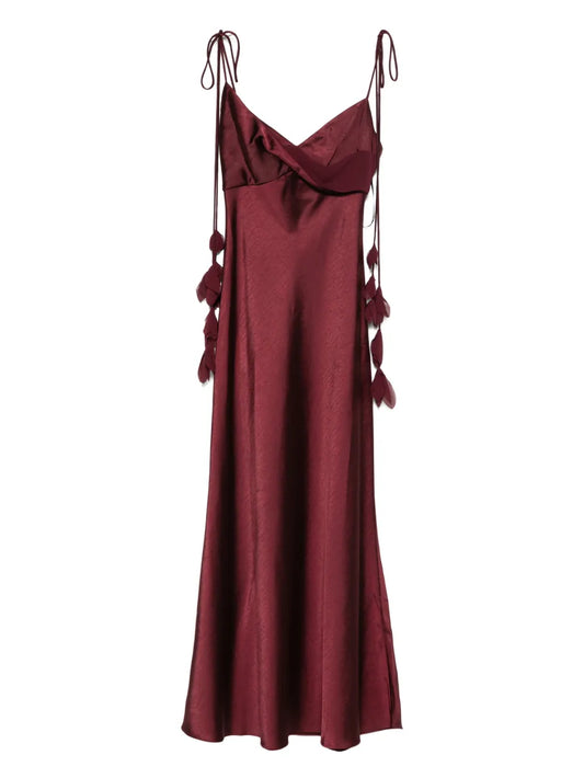 Self Portrait Tie Strap Midi Dress — Same as shown — Size S — Front View