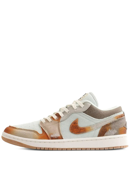 Air Jordan 1 Low-Top Sneakers — Beige — Size US M 9.5 - US W 11 — Front View