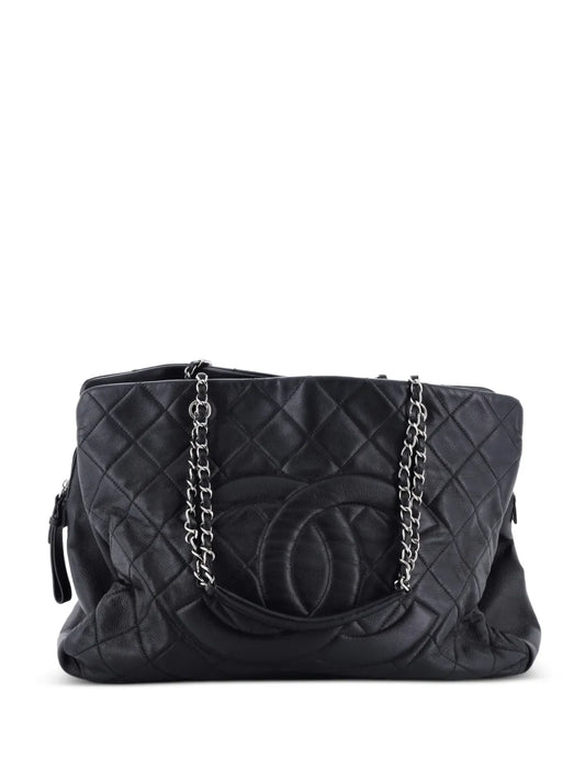 Chanel Pre Owned Timeless Classic Shopping Tote Quilted Caviar Xl Shoulder Bag — Same as shown — Size One Size — Front View