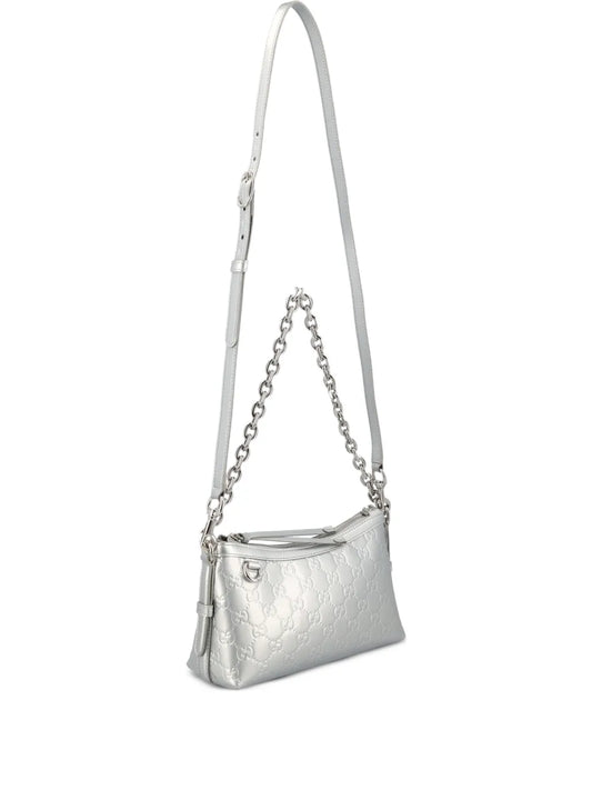 Gucci Small Gg Emblem Embossed Shoulder Bag — Same as shown — Size One Size — Front View