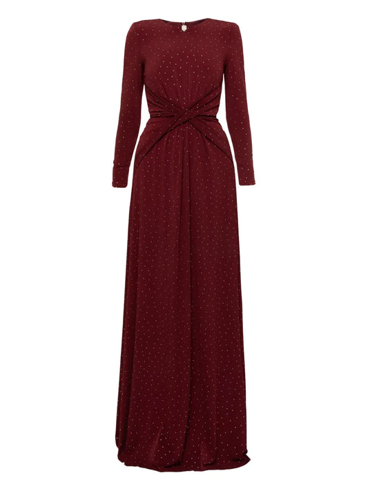 Nissa Embellished Twisted Maxi Dress — Same as shown — Size S — Front View