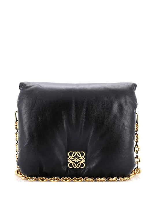 Loewe Pre Owned Goya Puffer Bag Leather Medium Shoulder Bag — Same as shown — Size One Size — Front View