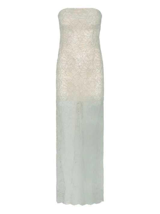 Rotate Birger Christensen Lace Midi Dress — White — Size XS — Front View