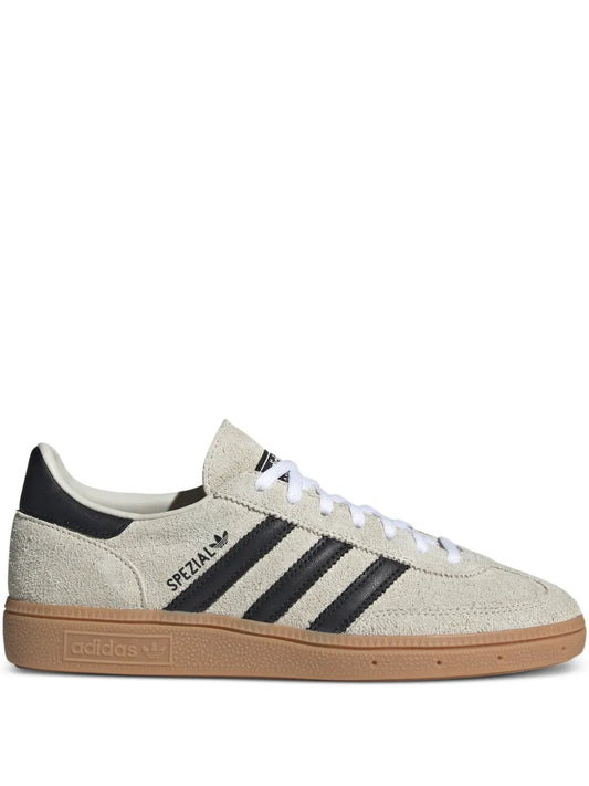 adidas Spezial 3-Stripes Lace-Up Sneakers — Light Grey — Size US M 9 - US W 10.5 — Front View