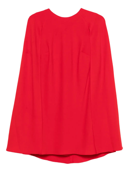 Roland Mouret Cape Sleeve Dress — Red — Size XS — Front View