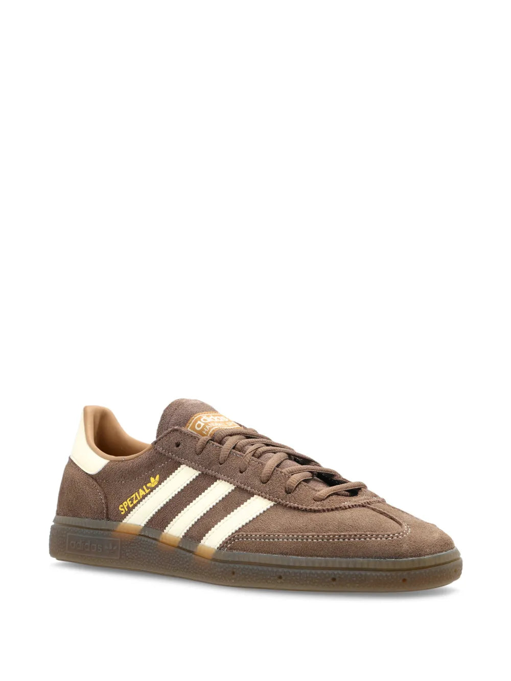 adidas Stripes Leather Trainers — Light Brown — Size US M 4 - US W 5.5 — Side View