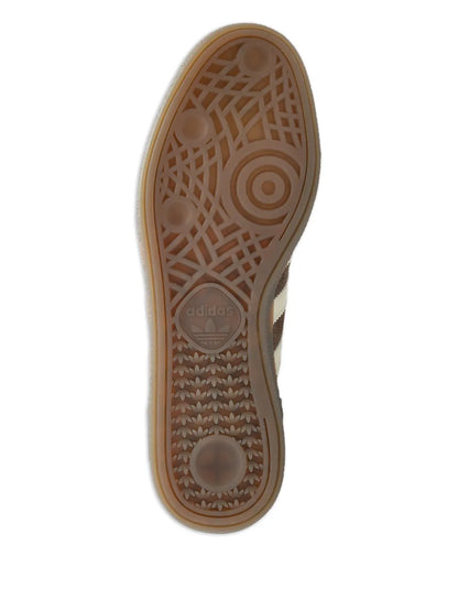 adidas Stripes Leather Trainers — Light Brown — Size US M 4 - US W 5.5 — Top View