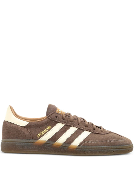 adidas Stripes Leather Trainers — Light Brown — Size US M 4 - US W 5.5 — Front View