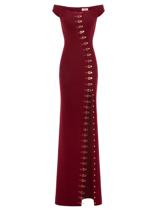 Murmur Ivy Embellished Slit Maxi Dress — Same as shown — Size XS — Front View