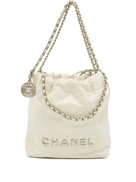 Chanel Pre Owned 22 Mini Quilted Leather Bag — Same as shown — Size One Size — Front View