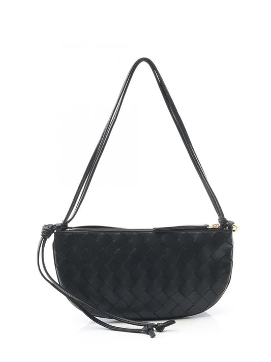 Bottega Veneta Pre Owned 2012 2025 Small Lambskin Intrecciato Gemelli Double Pouch Shoulder Bag — Same as shown — Size One Size — Front View