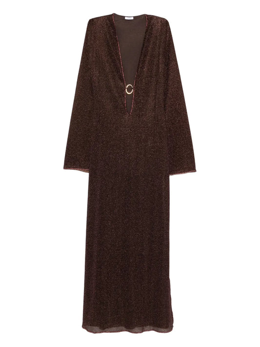 Oseree Ring V Neck Dress — Same as shown — Size S — Front View