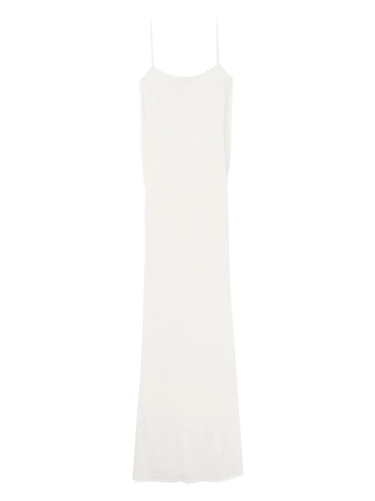 Jacquemus La Plumetis Dress — White/ Red — Size S — Front View