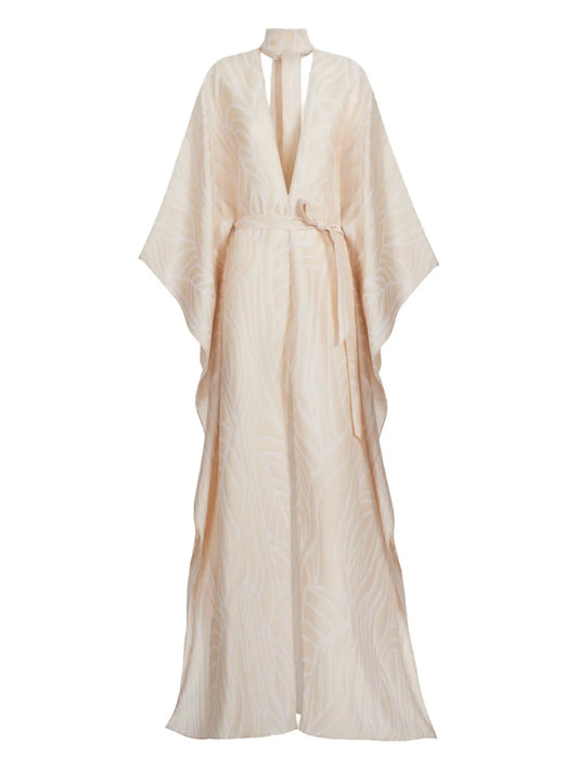 Taller Marmo Completely Ooo Tie Neck Maxi Dress — Same as shown — Size XS — Front View