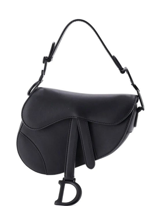 Christian Dior Pre Owned Ultra Matte Saddle Handbag Leather Mini Shoulder Bag — Same as shown — Size One Size — Front View