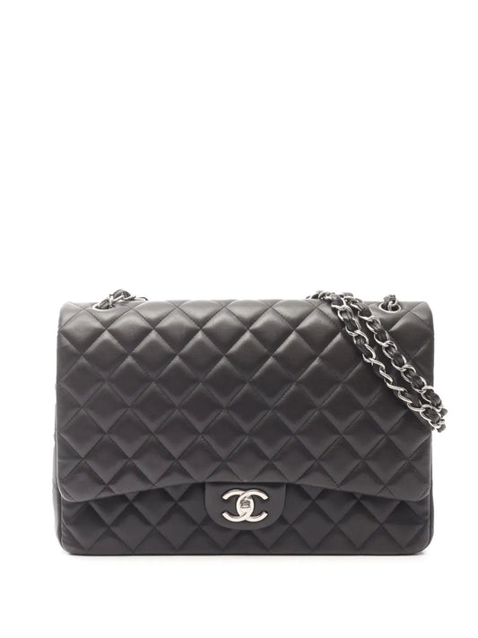 Chanel Pre Owned 2011 Maxi Classic Lambskin Double Flap Shoulder Bag — Same as shown — Size One Size — Front View