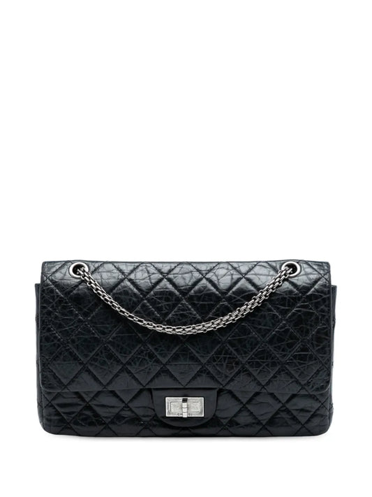Chanel Pre Owned 2008 2009 Reissue 255 Aged Calfskin Double Flap 227 Shoulder Bag — Same as shown — Size One Size — Front View