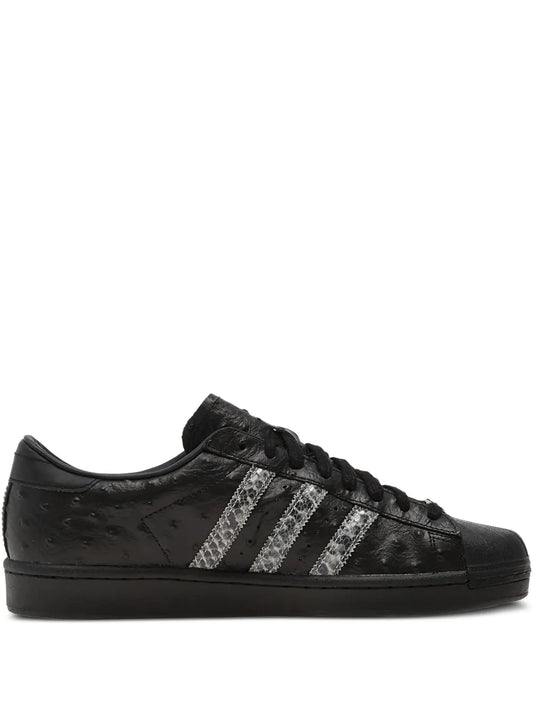 adidas Superstar Footpatrol Stripe Sneakers — Black — Size US M 4 - US W 5.5 — Front View