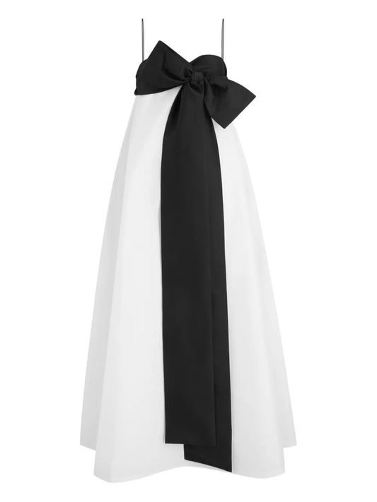Bernadette Bailey Bow Detail Mini Dress — White — Size L — Front View