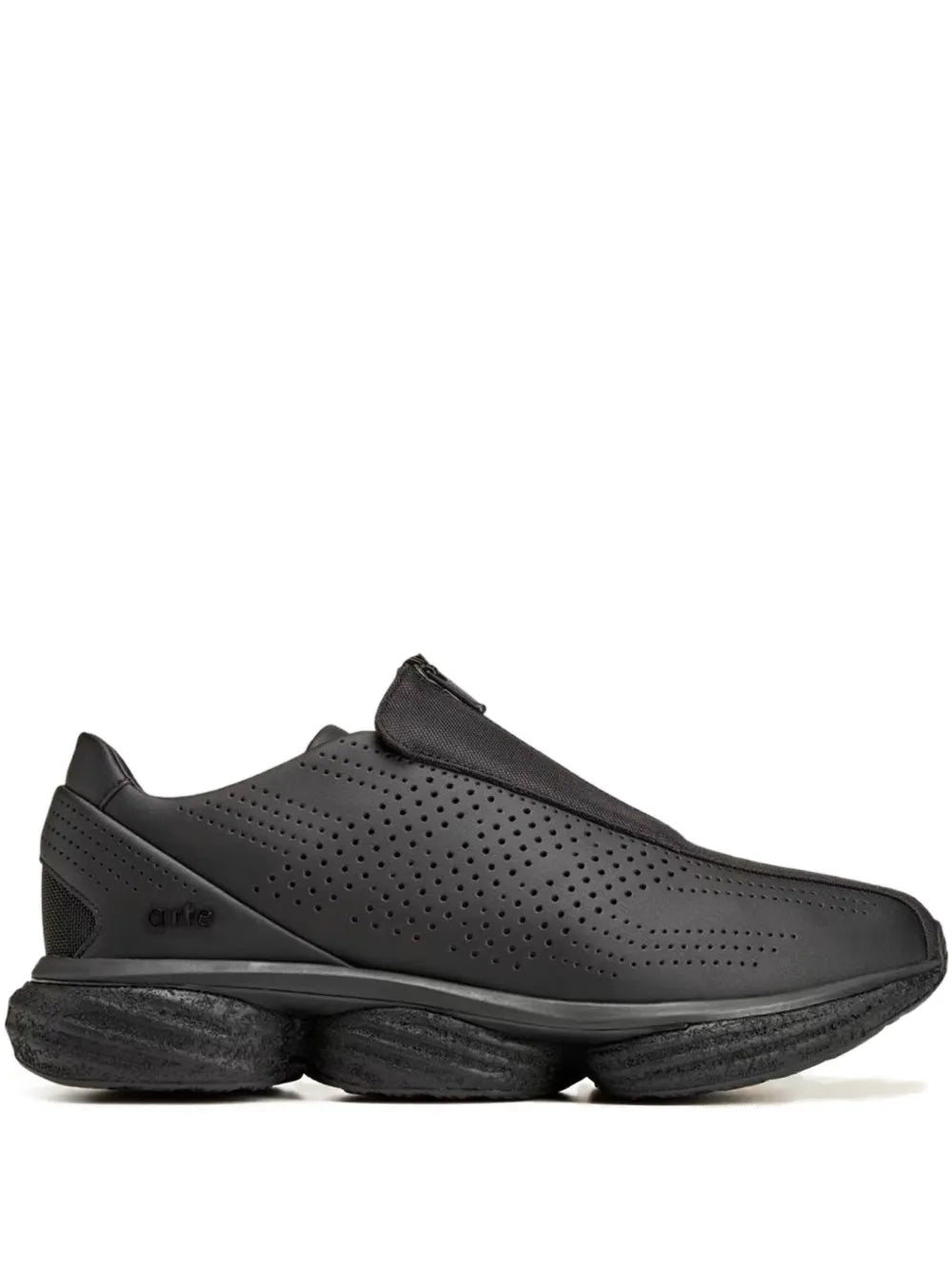 adidas X Arte Antwerp Lightblaze Pod Perforated-Design Sneakers — Black — Size US M 7 - US W 8.5 — Front View