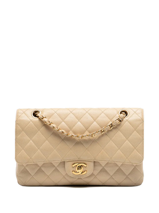 Chanel Pre Owned 2009 2010 Medium Classic Caviar Double Flap Shoulder Bag — Same as shown — Size One Size — Front View