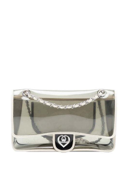 Chanel Pre Owned 2008 2009 Large Pvc And Lambskin Naked Flap Shoulder Bag — Same as shown — Size One Size — Front View