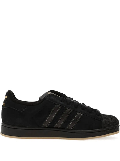 adidas Superstar Ii Three-Stripes Sneakers — Black — Size US M 9.5 - US W 11 — Front View