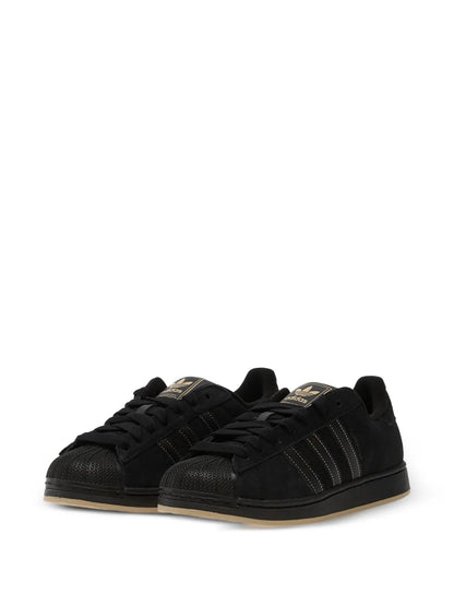 adidas Superstar Ii Three-Stripes Sneakers — Black — Size US M 9.5 - US W 11 — Side View