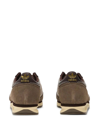 adidas Sl 72 Three-Stripes Low-Top Sneakers — Brown — Size US M 9 - US W 10.5 — Back View