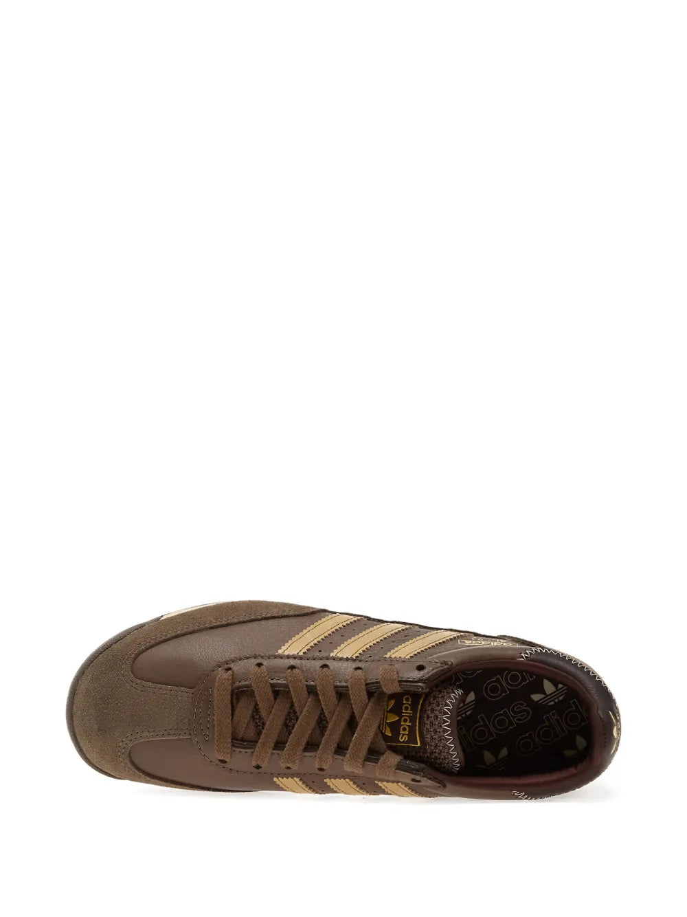 adidas Sl 72 Three-Stripes Low-Top Sneakers — Brown — Size US M 9 - US W 10.5 — Top View