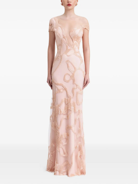 Gemy Maalouf Bead Embellished Dress — Same as shown — Size S — Front View