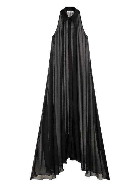 The Frankie Shop Sukie Sleeveless Maxi Dress — Black — Size XS — Front View