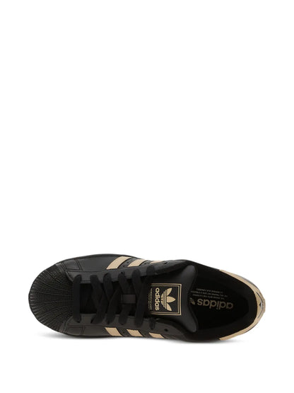adidas Superstar Ii Stripe Sneakers — Black — Size US M 9.5 - US W 11 — Top View