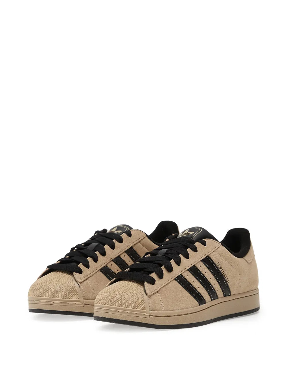 adidas Superstar Ii Three-Stripe Sneakers — Beige — Size US M 9.5 - US W 11 — Side View