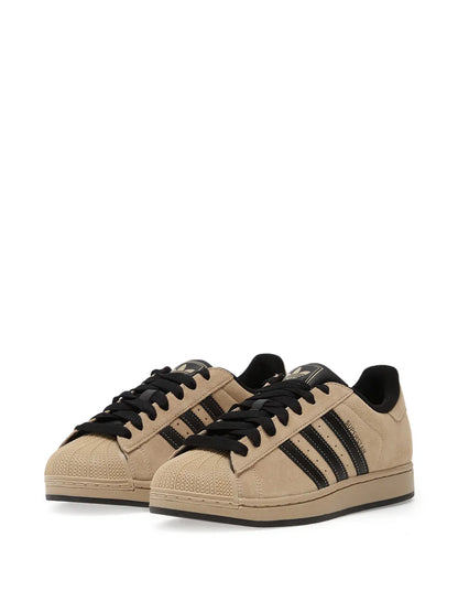 adidas Superstar Ii Three-Stripe Sneakers — Beige — Size US M 9.5 - US W 11 — Side View