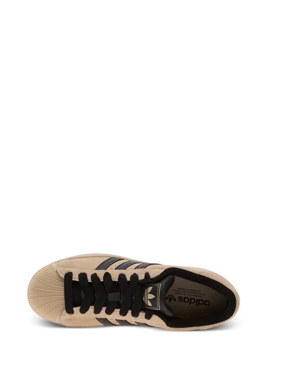 adidas Superstar Ii Three-Stripe Sneakers — Beige — Size US M 9.5 - US W 11 — Detail View