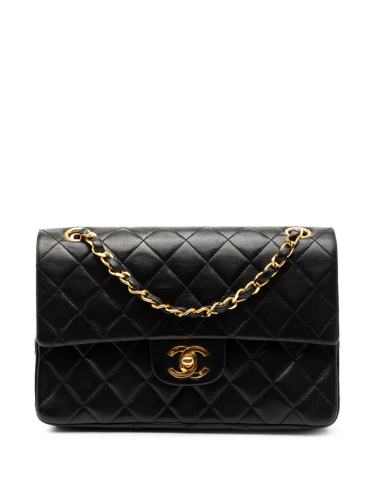 Chanel Pre Owned 1986 1988 Small Classic Lambskin Double Flap Shoulder Bag — Same as shown — Size One Size — Front View