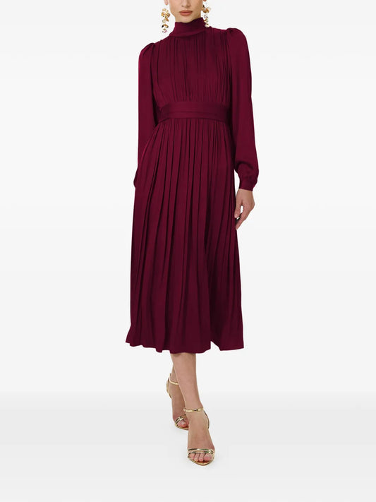 Framboise Otello Mock Neck Midi Dress — Same as shown — Size S — Front View