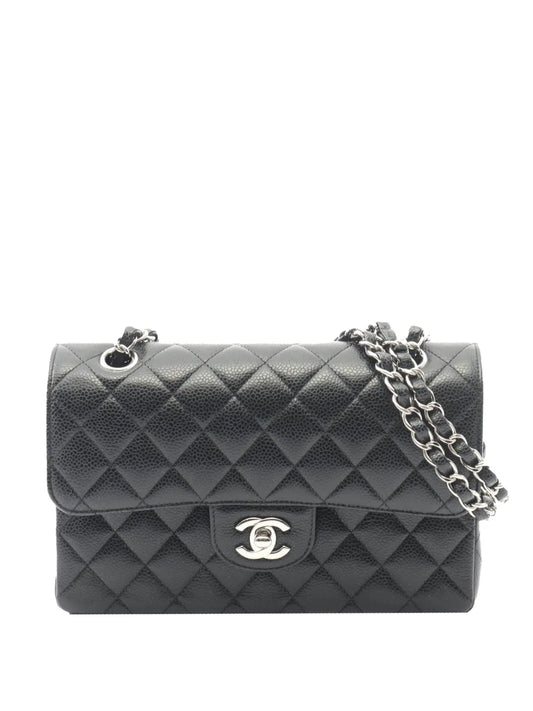 Chanel Pre Owned 2021 Small Classic Caviar Double Flap Shoulder Bag — Same as shown — Size One Size — Front View