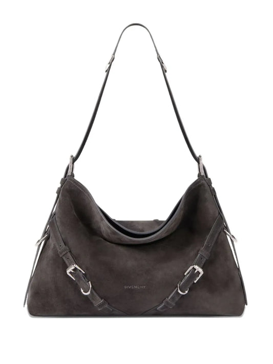 Givenchy Medium Voyou Buckle Leather Shoulder Bag — Same as shown — Size One Size — Front View