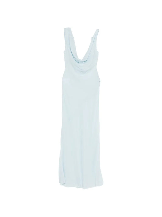 The Andamane Minerva Cowl Sleeveless Maxi Dress — Blue — Size XS — Front View