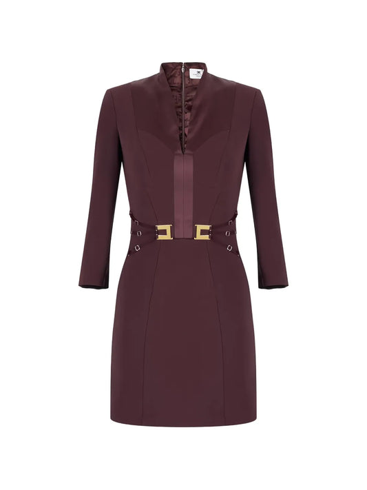Elisabetta Franchi Buckle Detail Mini Dress — Same as shown — Size M — Front View