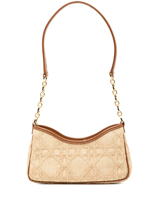 Christian Dior Pre Owned 2023 Mini Raffia Macrocannage 30 Montaigne Avenue Hobo Shoulder Bag — Same as shown — Size One Size — Front View