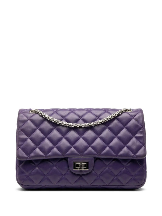 Chanel Pre Owned 2010 2011 Quilted Lambskin Reissue 255 Double Flap 226 Shoulder Bag — Same as shown — Size One Size — Front View