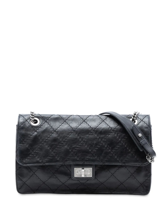 Chanel Pre Owned 2012 Embossed Cc Quilted Aged Calfskin Reissue 255 Single Flap 227 Shoulder Bag — Same as shown — Size One Size — Front View