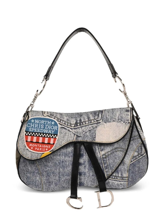 Christian Dior Pre Owned 2001 Double Saddle Shoulder Bag — Same as shown — Size One Size — Front View