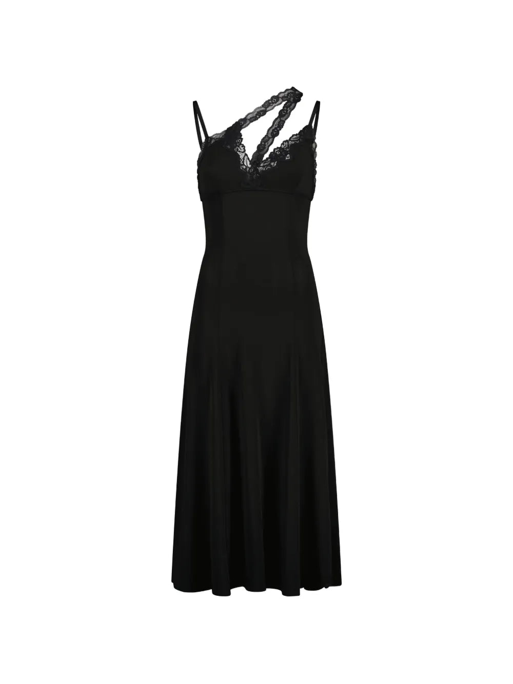Vaillant Studio Lace Midi Dress — Black — Size XS — Front View