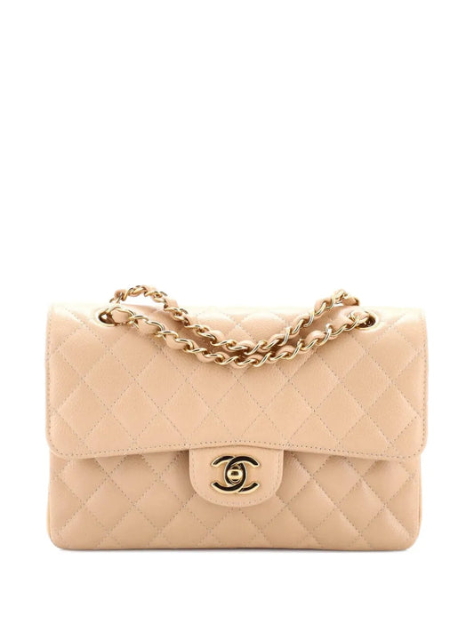 Chanel Pre Owned Classic Double Flap Bag Quilted Caviar Small Shoulder Bag — Same as shown — Size One Size — Front View