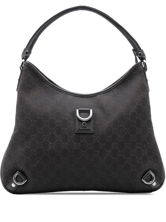 Gucci Pre Owned 2016 2025 Gg Denim Abbey D Ring Shoulder Bag — Same as shown — Size One Size — Front View