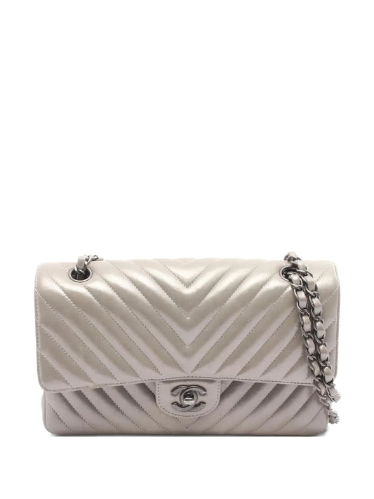 Chanel Pre Owned 2016 2017 Double Flap Chain Strap Shoulder Bag — Same as shown — Size One Size — Front View